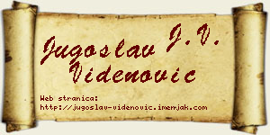 Jugoslav Videnović vizit kartica